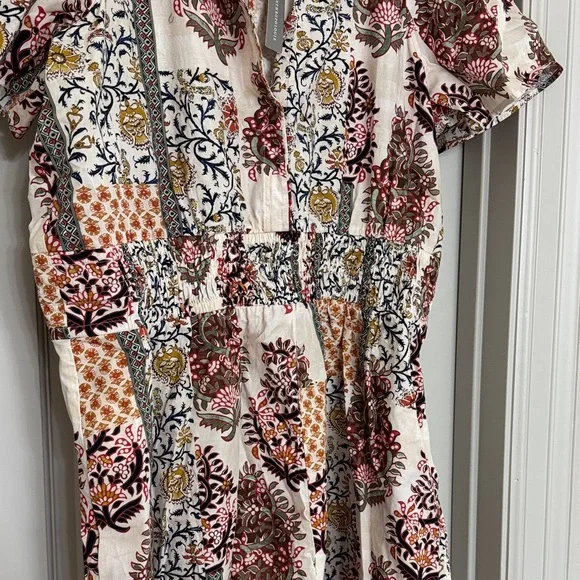 Anthropologie Somerset Poplin Romper in Orange - Picture 8 of 9